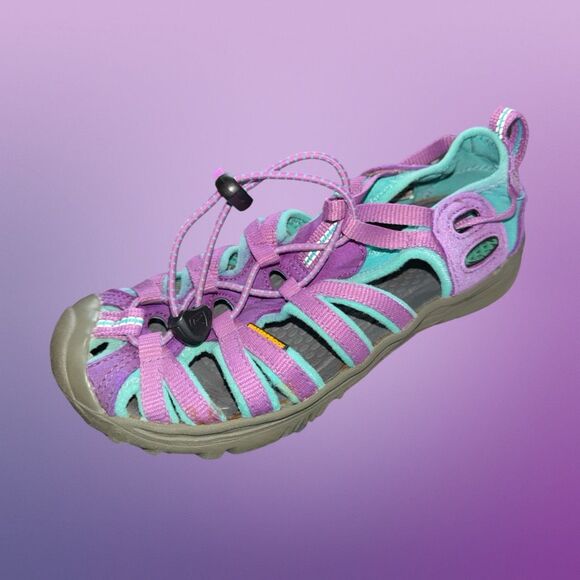 Little Kids Keen Whisper Sweat Grape Turquoise Sandals Size 2 - Picture 1 of 6